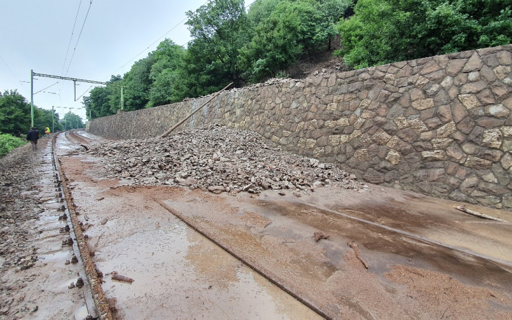 A vasúti pályára került hordalék