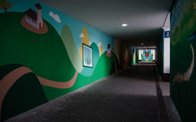 Vecsési aluljáró a festés után