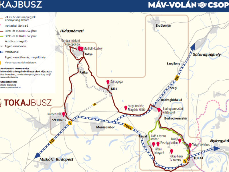 Tokajbusz térkép